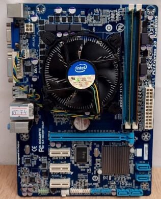 Комплект: материнская плата Gigabyte GA-H61M-DS2V / LGA1155 / Intel Core i5-3470 (4 ядра по 3.2 - 3.6 GHz) / 8 GB DDR3 / Intel HD Graphics 2500 + Кулер