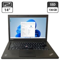Ноутбук Lenovo ThinkPad T440 / 14" (1600x900) TN / Intel Core i5-4200U (2 (4) ядра по 1.6 - 2.6 GHz) / 8 GB DDR3 / 136 GB SSD / Intel HD Graphics 4400 / Fingerprint / WebCam