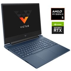 Ігровий ноутбук HP Victus 15-fb3018ua / 15.6" (1920x1080) IPS / AMD Ryzen AI 5 340 (6 (12) ядер по 2.0 - 4.8 GHz) / 24 GB DDR5 / 1000 GB SSD M.2 / nVidia GeForce RTX 5050, 8 GB GDDR7, 128-bit / WebCam / Win 11