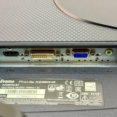 Монитор Iiyama ProLite X2380HS-B1 / 24" (1920x1080) AH-IPS / VGA, DVI, HDMI, Audio / VESA 100x100