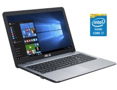 Ноутбук Asus VivoBook X541U / 15.6" (1366x768) TN / Intel Core i7-7500U (2 (4) ядра по 2.7 - 3.5 GHz) / 8 GB DDR4 / 256 GB SSD / Intel HD Graphics 620 / WebCam / Win 10 Home