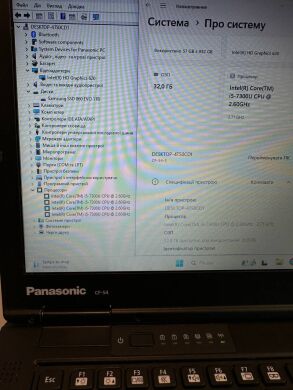 Защищенный ноутбук-трансформер Panasonic Toughbook CF-54 / 14" (1366x768) TN / Intel Core i5-7300U (2 (4) ядра по 2.6 - 3.5 GHz) / 32 GB DDR3 / 1000 GB SSD / Intel HD Graphics 620 / WebCam / Win 11 Pro