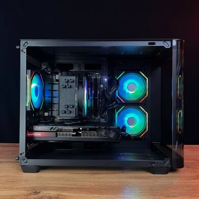 Сборка под заказ: новый игровой ПК AeroCool P300C-G-BK-v1 Black Tower / AMD Ryzen 7 7700 (8 (16) ядер по 3.8 - 5.3 GHz) / 32 GB DDR5 / 1000 GB SSD M.2 / AMD Radeon RX 7800 XT, 16 GB GDDR6, 256-bit / 850W