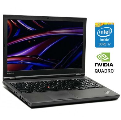 Мобільна робоча станція Б-клас Lenovo ThinkPad W540 / 15.6" (1920x1080) TN / Intel Core i7-4800MQ (4 (8) ядра по 2.7 - 3.7 GHz) / 8 GB DDR3 / 256 GB SSD / nVidia Quadro K2100M, 2 GB GDDR5, 128-bit / WebCam / Win 10 Pro Мобільна робоча станція Б-клас Lenovo ThinkPad W540 / 15.6" (1920x1080) TN / Intel Core i7-4800MQ (4 (8) ядра по 2.7 - 3.7 GHz) / 8 GB DDR3 / 256 GB SSD / nVidia Quadro K2100M, 2 GB GDDR5, 128-bit / WebCam / Win 10 Pro