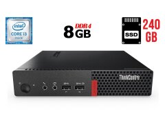 Неттоп Б-клас Lenovo ThinkCentre M710q Tiny USFF / Intel Core i3-6100T (2 (4) ядра по 3.2 GHz) / 8 GB DDR4 / 120 GB SSD / Intel HD Graphics 530 / DisplayPort