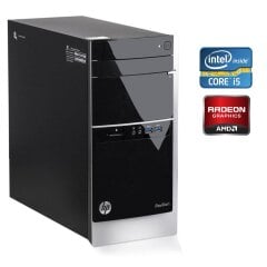 Игровой ПК HP Pavilion 500 Tower / Intel Core i5-4460S (4 ядра по 2.9 - 3.4 GHz) / 16 GB DDR3 / 128 GB SSD + 500 GB HDD / AMD Radeon R7 240, 2 GB GDDR3, 128-bit / Wi-Fi / Win 10 Pro + Кабель питания