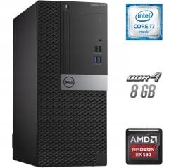 Игровой ПК Dell OptiPlex 5050 Tower / Intel Core i7-6700 (4 (8) ядра по 3.4 - 4.0 GHz) / 8 GB DDR4 / 250 GB SSD + 1000 GB HDD / AMD Radeon RX 580, 4 GB GDDR5, 256-bit
