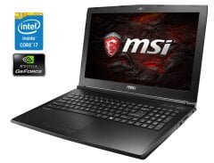 Ігровий ноутбук MSI GS62 6QD / 15.6" (1920x1080) IPS / Intel Core i7-6700HQ (4 (8) ядра по 2.6 - 3.5 GHz) / 16 GB DDR4 / 256 GB SSD + 1000 GB HDD / nVidia GeForce 940MX, 2 GB DDR3, 64-bit / WebCam / DVD-ROM / Win 10 Home