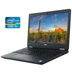 Ноутбук Б-класс Dell Latitude E5570 / 15.6" (1366x768) TN / Intel Core i5-6440HQ (4 ядра по 2.6 - 3.5 GHz) / 8 GB DDR4 / 256 GB SSD / Intel HD Graphics 530 / WebCam / Win 10 Pro