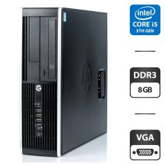 Компьютер HP Compaq Elite 8300 SFF / Intel Core i5-3470 (4 ядра по 3.2 - 3.6 GHz) / 8 GB DDR3 / 250 GB HDD / Intel HD Graphics 2500 / VGA