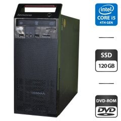 Компьютер Lenovo ThinkCentre E73 Tower / Intel Core i5-4460S (4 ядра по 2.9 - 3.4 GHz) / 8 GB DDR3 / 120 GB SSD / Intel HD Graphics 4600 / DVD-ROM / Windows 11 Pro