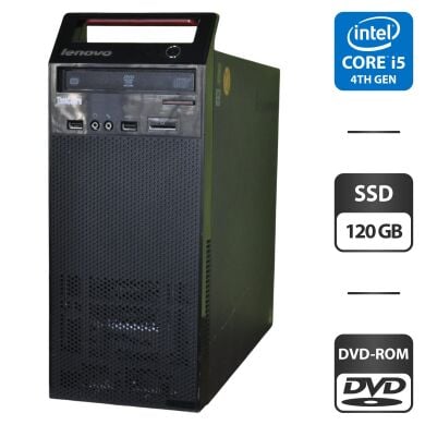 Компьютер Lenovo ThinkCentre E73 Tower / Intel Core i5-4460S (4 ядра по 2.9 - 3.4 GHz) / 8 GB DDR3 / 120 GB SSD / Intel HD Graphics 4600 / Windows 11 Pro