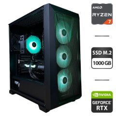 Игровой ПК Xilence Xilent X X912 ARGB Tower / AMD Ryzen 7 7700 (8 (16) ядер по 3.8 - 5.3 GHz) / 32 GB DDR5 / 1000 GB SSD M.2 / nVidia GeForce RTX 3080 Ti, 12 GB GDDR6X, 384-bit / 850W