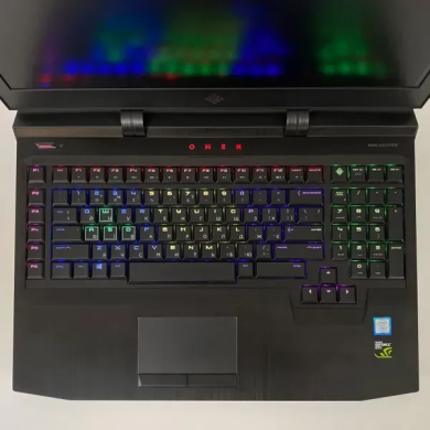 Ігровий ноутбук Б-клас HP Omen 17-an0 / 17.3" (1920x1080) IPS / Intel Core i7-7700HQ (4 (8) ядра по 2.8 - 3.8 GHz) / 16 GB DDR4 / 256 GB SSD + 1000 GB HDD / nVidia GeForce GTX 1070, 8 GB GDDR5, 256-bit / WebCam / HDMI