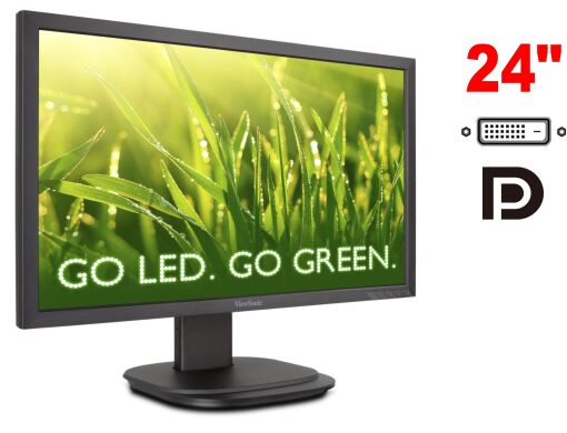Монітор ViewSonic VG2439M / 24" (1920x1080) TN / 1x DP, 1x DVI, 1x VGA, 3x USB 2.0, 2x Audio / 2x 2W / VESA 100x100 / Pivot Монітор ViewSonic VG2439M / 24" (1920x1080) TN / 1x DP, 1x DVI, 1x VGA, 3x USB 2.0, 2x Audio / 2x 2W / VESA 100x100 / Pivot