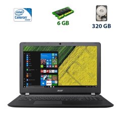 Ноутбук Acer Aspire ES1-732 / 17.3" (1600х900) TN+film LED / Intel Celeron N3350 (2 ядра по 1.1 - 2.4 GHz) / 6 GB DDR3 / 320 GB HDD / WebCam / DVD-RW / USB 3.0 / HDMI