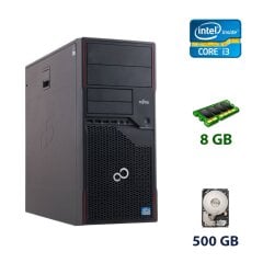 Компьютер Fujitsu Esprimo P700 E85+ Tower / Intel Core i3-2120 (2 (4) ядра по 3.3 GHz) / 8 GB DDR3 / 500 GB HDD / DVD-RW