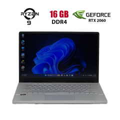Игровой ноутбук Asus ROG Zephyrus G14 GA401IV-BR9N6 / 14" (1920x1080) IPS / AMD Ryzen 9 4900HS (8 (16) ядер по 3.0 - 4.3 GHz) / 16 GB DDR4 / 480 GB SSD / nVidia GeForce RTX 2060 Max-Q, 6 GB GDDR6, 192-bit / WebCam