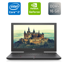 Ігровий ноутбук Б-клас Dell Inspiron 7577 / 15.6" (1920x1080) IPS / Intel Core i7-7700HQ (4 (8) ядра по 2.8 - 3.8 GHz) / 16 GB DDR4 / 500 GB SSD / nVidia GeForce GTX 1060 Max-Q, 6 GB GDDR5, 192-bit / WebCam