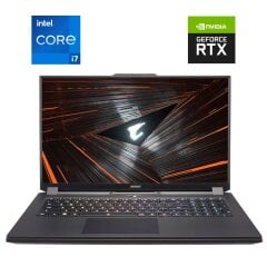 Ігровий ноутбук Б-клас Gigabyte Aorus 17 YE5 / 17.3" (1920x1080) IPS / Intel Core i7-12700H (14 (20) ядер по 3.5 - 4.7 GHz) / 32 GB DDR5 / 1000 GB SSD NVMe / nVidia GeForce RTX 3080 Ti, 16 GB GDDR6, 256-bit / WebCam