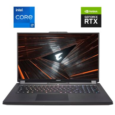 Ігровий ноутбук Б-клас Gigabyte Aorus 17 YE5 / 17.3" (1920x1080) IPS / Intel Core i7-12700H (14 (20) ядер по 3.5 - 4.7 GHz) / 32 GB DDR5 / 1000 GB SSD NVMe / nVidia GeForce RTX 3080 Ti, 16 GB GDDR6, 256-bit / WebCam