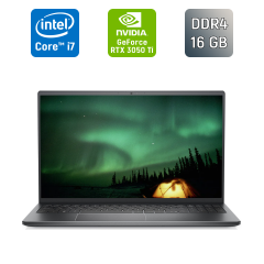 Ігровий ноутбук Dell Vostro 15 7510 / 15.6" (1920x1080) IPS / Intel Core i7-11800H (8 (16) ядер по 2.3 - 4.6 GHz) / 16 GB DDR4 / 1000 GB SSD / nVidia GeForce RTX 3050 Ti, 4 GB GDDR6, 128-bit / WebCam / Fingerprint / Windows 11