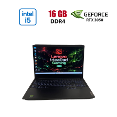 Ігровий ноутбук Lenovo IdeaPad Gaming 3 15IHU6 / 15.6" (1920x1080) IPS / Intel Core i5-11320H (4 (8) ядра по 2.5 - 4.5 GHz) / 16 GB DDR4 / 512 GB SSD / nVidia GeForce RTX 3050, 4 GB GDDR6, 128-bit / WebCam