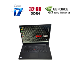 Ігровий ноутбук Lenovo ThinkPad X1 Extreme / 15.6" (1920x1080) IPS / Intel Core i7-8750H (6 (12) ядра по 2.2 - 4.1 GHz) / 32 GB DDR4 / 512 GB SSD / nVidia GeForce GTX 1050 Ti Max-Q, 4 GB GDDR5, 128-bit / WebCam