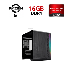 Игровой ПК FORSAGE (VT5 Black) Tower / AMD Ryzen 5 5500 (6 (12) ядер по 3.6 - 4.2 GHz) / 16 GB DDR4 / 256 GB SSD + 1000 GB HDD / AMD Radeon RX 570, 4 GB GDDR5, 256-bit