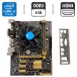 Комплект: Материнська плата Asus H81M-Plus / Intel Core i5-4570 (4 ядра по 3.2 - 3.6 GHz) / 8 GB DDR3 / Socket LGA 1150 / Задня заглушка