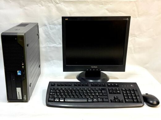 Комплект ПК: Б-клас Fujitsu Esprimo E5730 E85 SFF / Intel Core 2 Duo E8500 (2 ядра по 3.16 GHz) / 4 GB DDR2 / 160 GB HDD / Intel HD Graphics / DVD-ROM + Монітор Б-клас ViewSonic VA703b / 17" (1280x1024) TN / VGA + Клавіатура, мишка, кабелі, Windows 7 Комплект ПК: Б-клас Fujitsu Esprimo E5730 E85 SFF / Intel Core 2 Duo E8500 (2 ядра по 3.16 GHz) / 4 GB DDR2 / 160 GB HDD / Intel HD Graphics / DVD-ROM + Монітор Б-клас ViewSonic VA703b / 17" (1280x1024) TN / VGA + Клавіатура, мишка, кабелі, Windows 7