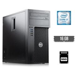 Компьютер Dell Precision 3620 Tower / Intel Core i7-6700 (4 (8) ядра по 3.4 - 4.0 GHz) / 16 GB DDR4 / 500 GB SSD / Intel HD Graphics 530 / 290W / DVD-RW / DisplayPort / HDMI