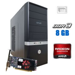 Компьютер MIX Tower / Intel Сore i3-4130 (2 (4) ядра 3.4 GHz) / 8 GB DDR3 / 120 GB SSD NEW / AMD Radeon HD 7570, 1 GB DDR5, 128-bit 