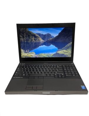Мобільна робоча станція Б-клас Dell Precision M4800 / 15.6" (1366x768) TN / Intel Core i7-4800MQ (4 (8) ядра по 2.7 - 3.7 GHz) / 16 GB DDR3 / 250 GB SSD / AMD FirePro M5100, 2 GB GDDR5, 128-bit / WebCam / VGA