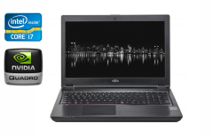 Мобільна робоча станція Б-клас Fujitsu Celsius H780 / 15.6" (1920x1080) IPS / Intel Core i7-8750H (6 (12) ядер по 2.2 - 4.1 GHz) / 16 GB DDR4 / 512 GB SSD / nVidia Quadro P600, 4 GB GDDR5, 128-bit / WebCam / USB Type-C / VGA