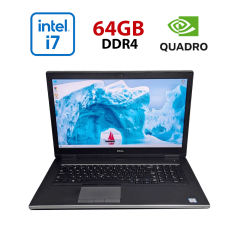 Мобільна робоча станція Dell Precision 7740 / 17.3" (1920x1080) IPS / Intel Core i7-9750H (6 (12) ядер по 2.6 - 4.5 GHz) / 64 GB DDR4 / 1000 GB SSD / nVidia Quadro RTX 4000, 8 GB GDDR6, 256-bit / WebCam