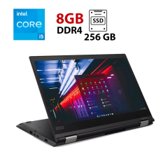 Ноутбук-трансформер Lenovo ThinkPad X380 Yoga / 13.3" (1920x1080) IPS Touch / Intel Core i5-8350U (4 (8) ядра по 1.7 - 3.6 GHz) / 8 GB DDR4 / 256 GB SSD / Intel UHD Graphics 620 / WebCam / FingerPrint