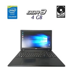 Ноутбук Acer Extensa 2519 / 15.6" (1366x768) TN / Intel Celeron N3050 (2 ядра по 1.6 - 2.16 GHz) / 4 GB DDR3 / 320 GB HDD / Intel HD Graphics / WebCam / HDMI