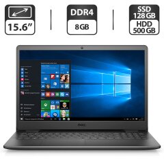 Ноутбук Б-клас Dell Inspiron 3502 / 15.6" (1366x768) TN / Intel Pentium Silver N5030 (4 ядра по 1.1 - 3.1 GHz) / 8 GB DDR4 / 128 GB SSD + 500 GB HDD / Intel UHD Graphics 605 / WebCam / HDMI