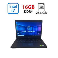 Ноутбук Б-клас Dell Latitude 3400 / 14" (1920х1080) IPS / Intel Core i7-8565U (4 (8) ядра по 1.8 - 4.6 GHz) / 8 GB DDR4 / 256 GB SSD / nVidia GeForce MX130, 2 GB GDDR5, 64-bit / WebCam
