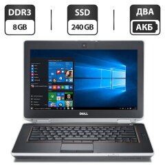 Ноутбук Б-клас Dell Latitude E6420 / 14" (1366x768) TN / Intel Core i5-2520M (2 (4) ядра по 2.5 - 3.2 GHz) / 8 GB DDR3 / 240 GB SSD / Intel HD Graphics 3000 / WebCam / HDMI / АКБ NEW