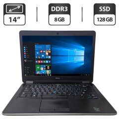 Ноутбук Б-класс Dell Latitude E7440 / 14" (1366x768) TN / Intel Core i5-4300U (2 (4) ядра по 1.9 - 2.9 GHz) / 8 GB DDR3 / 128 GB SSD / Intel HD Graphics 4400 / WebCam