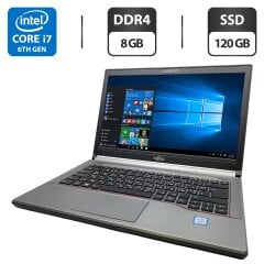 Ноутбук Б-класс Fujitsu LifeBook E746 / 14" (1920x1080) IPS / Intel Core i7-6500U (2 (4) ядра по 2.5 - 3.1 GHz) / 8 GB DDR4 / 120 GB SSD / Intel HD Graphics 520 / WebCam