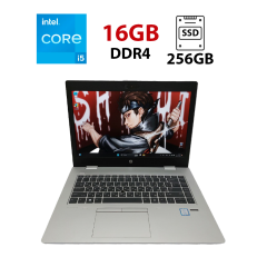 Ноутбук Б-класс HP Probook 640 G4 / 14" (1920x1080) IPS / Intel Core i5-8350U (4 (8) ядра по 1.7 - 3.6 GHz) / 16 GB DDR4 / 256 GB SSD / Intel UHD Graphics 620 / WebCam