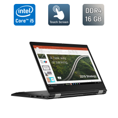 Ноутбук Б-клас Lenovo ThinkPad L13 Yoga / 13.3" (1920x1080) IPS Touch / Intel Core i5-10210U (4 (8) ядра по 1.6 - 4.2 GHz) / 16 GB DDR4 / 256 GB SSD / Intel UHD Graphics / WebCam / HDMI