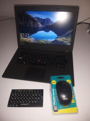 Ноутбук Б клас Lenovo ThinkPad L440 / 14" (1600x900) TN / Intel Core i5-4210M (2 (4) ядра по 2.6 - 3.2 GHz) / 8 GB DDR3 / 240 GB SSD NEW / WebCam / DVD-RW / АКБ тримає більше 4-х годин + Бездротова миша