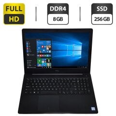 Ноутбук Dell Latitude 3590 / 15.6" (1920x1080) TN / Intel Core i5-8250U (4 (8) ядра по 1.6 - 3.4 GHz) / 8 GB DDR4 / 256 GB SSD / Intel UHD Graphics 620 / WebCam