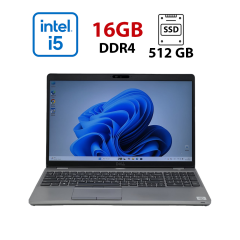 Ноутбук Б-класс Dell Latitude 5511 / 15.6" (1920x1080) IPS Touch / Intel Core i5-10400H (4 (8) ядра по 2.6 - 4.6 GHz) / 16 GB DDR4 / 512 GB SSD / Intel UHD Graphics / WebCam