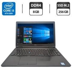Ноутбук Dell Latitude 5580 / 15.6" (1920x1080) IPS / Intel Core i5-6440HQ (4 ядра по 2.6 - 3.5 GHz) / 8 GB DDR4 / 256 GB SSD M.2 / Intel HD Graphics 530 / WebCam