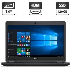 Ноутбук Dell Latitude E5450 / 14" (1366x768) TN / Intel Core i3-5010U (2 (4) ядра по 2.1 GHz) / 4 GB DDR3 / 120 GB SSD / Intel HD Graphics 5500 / WebCam / HDMI